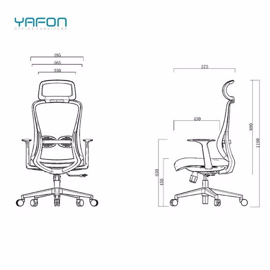 Móveis de escritório ergonômicos altos